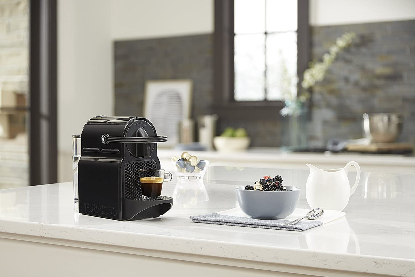Nespresso Inissia Espresso Machine by ,24 Oz, 1200 Watts, Black
