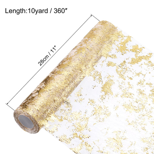 Metallic Foil Thin Mesh Table Runner | 11 X 360 Inches
