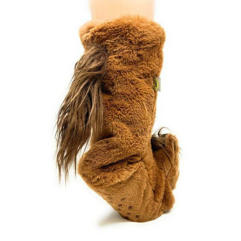 Horse Play Kids' Plush Animal Slipper Socks