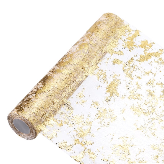 Metallic Foil Thin Mesh Table Runner | 11 X 360 Inches