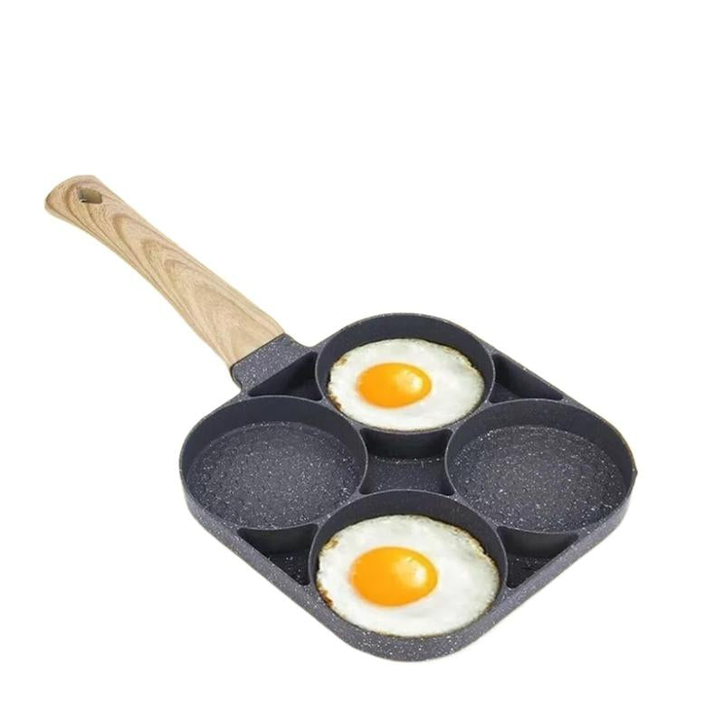 Granite-Style Non-Stick 4-Hole Star Egg Pan - Versatile Skillet for Perfect Breakfast Creations, Easy Clean & Ideal Gift!