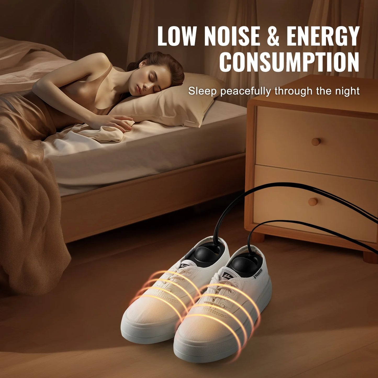 VEVOR Portable Travel Boot & Shoe Dryer with Auto Temperature Control – All-Season Footwear Dehumidifier